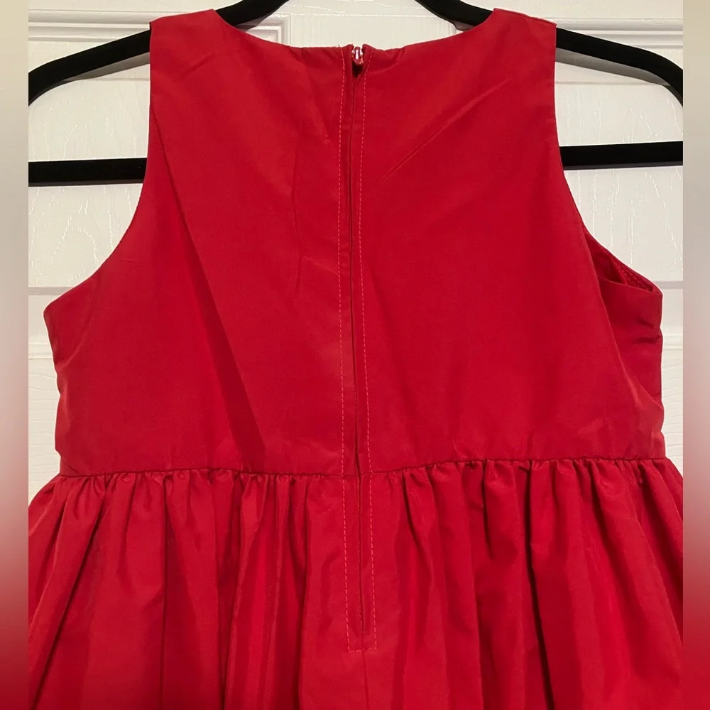 Osh Kosh B’Gosh red girls sleeveless button front zip July 4th Christmas dress